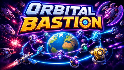 Orbital Bastion cover art: armed satellites orbiting the Earth